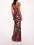 Embroidered Boat Neck Gown