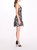 Embroidered Tulip Mini Dress - Black