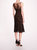 Embroidered Tulle Midi Dress - Black