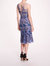 Embroidered Tulle Midi Dress - Blue