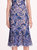 Embroidered Tulle Midi Dress - Blue