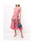 Floral Print Ruffled Trim Gown - Pink