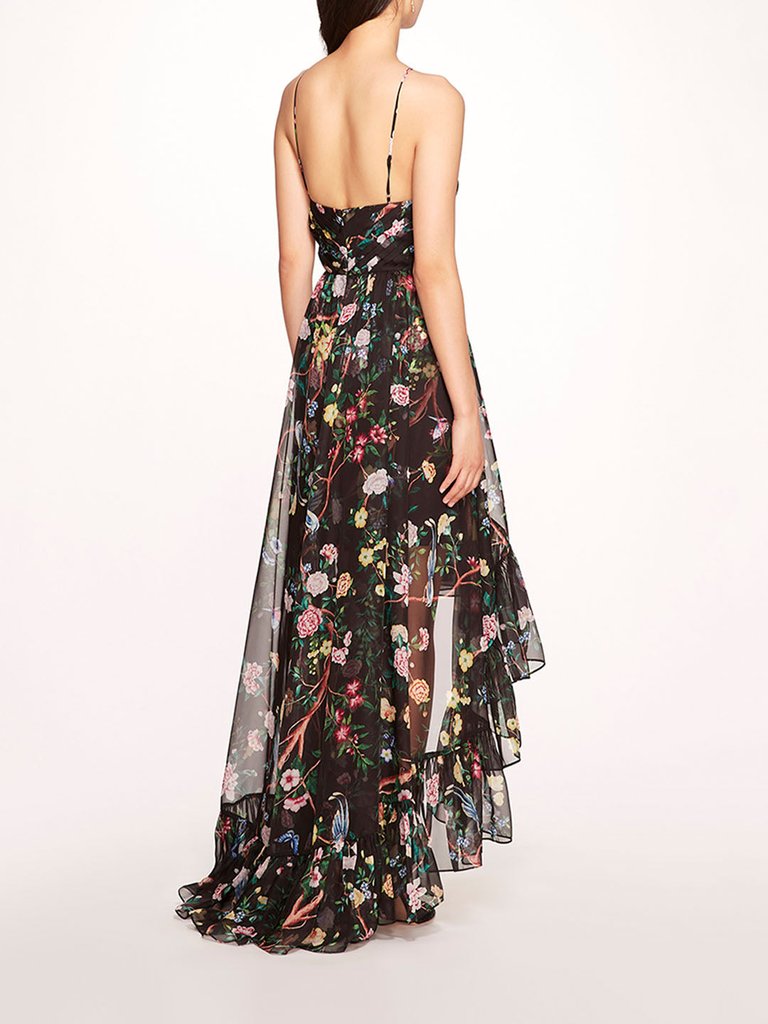 Flowering Halter High-Low Gown