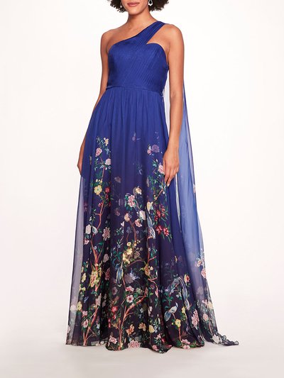 Marchesa Notte Flowering One Shoulder Gown product