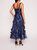 Foiled Garden Midi Dress - Navy/Silver