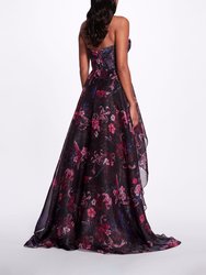 High-Low Sweetheart Gown - Black