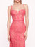 Lace Mermaid Gown - Bright Pink