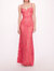 Lace Mermaid Gown - Bright Pink