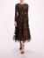 Long Sleeve Tulle Midi Dress - Black