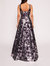 Lotus Sequin Gown - Aubergine/Gunmetal