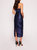 Lotus Sequin Midi Dress - Navy