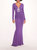 Matte Ruched Gown - Amethyst - Amethyst