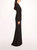 Matte Ruched Gown - Black