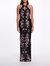 Metallic Mermaid Gown - Black - Black