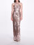 Metallic Mermaid Gown - Champagne - Champagne