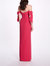 Off Shoulder Bow Sleeve Gown - Fuchsia