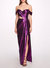 Off Shoulder Lamé Gown With Draped Bodice - Amethyst