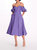 Off Shoulder Taffeta Bubble Dress - Violet