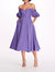 Off Shoulder Taffeta Bubble Dress - Violet