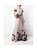 Off-the-Shoulder 3D Floral Flocked Dot Gown - Lilac