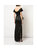 Off-the-Shoulder Strap Satin Draped Gown