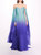 Ombre Chiffon Off Shoulder Gown - Light Blue Violet