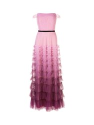 Ombré Tiered Textured Gown