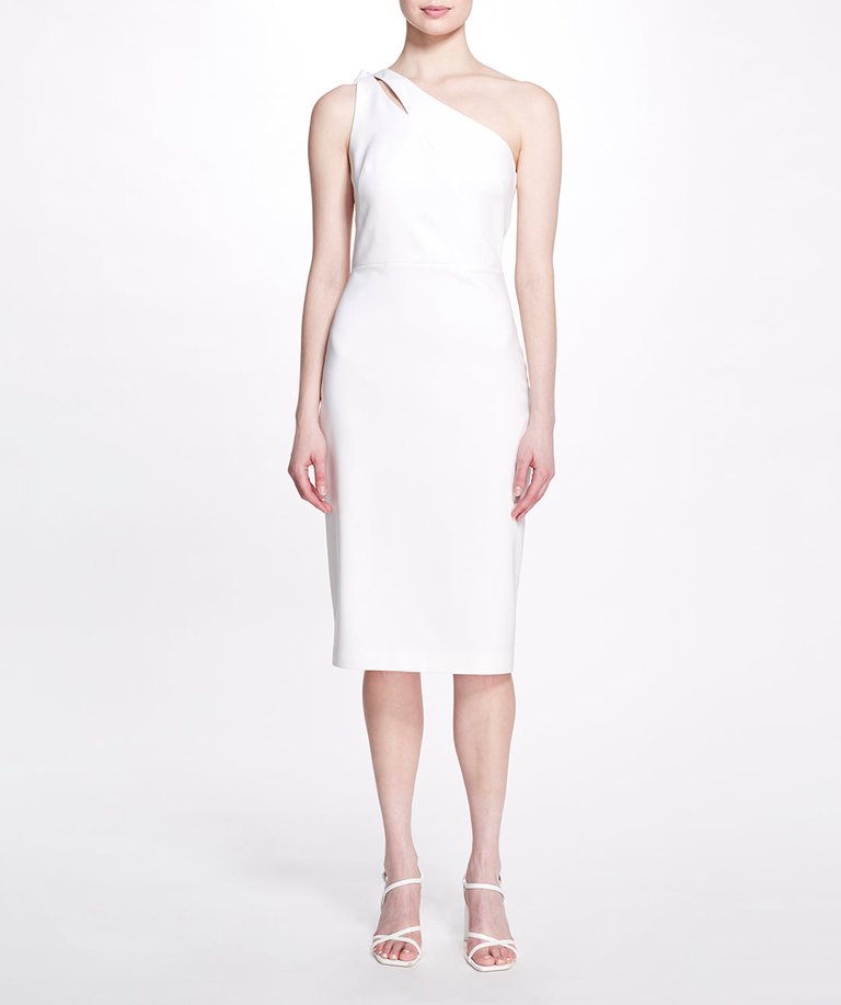 One-Shoulder Cocktail Dress - Ivory