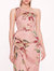 One Shoulder Drape Midi Dress - Pink