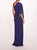 One Shoulder Kaftan Dress - Navy