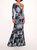 One Shoulder Sequin Gown - Navy - Navy