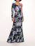 One Shoulder Sequin Gown - Navy - Navy