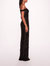 Organic Neckline Sequin Gown - Black