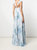 Pavia Printed Gown - Dusty Blue