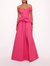Peplum Taffeta Gown - Pink