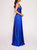 Pleated Foil Gown - Sapphire