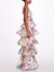 Plunging V-Neck Floral Printed Gown