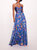 Ribbons Cape Gown - Blue - Blue