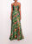 Ribbons Cape Gown - Green Multi - Green Multi