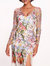 Ribbons Long Sleeve Gown - Ivory Multi
