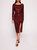 Sequin Bouquets Midi Dress - Red - Red