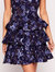 Sequin Bouquets Mini Dress - Indigo