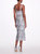Silver Sequin Tea-length Gown
