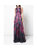 Sleeveless Floral Print Chiffon Gown - Plum