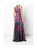 Sleeveless Floral Print Chiffon Gown