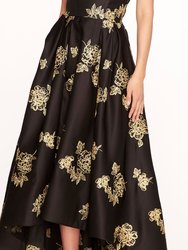 Strapless Marigold Gown - Black Gold