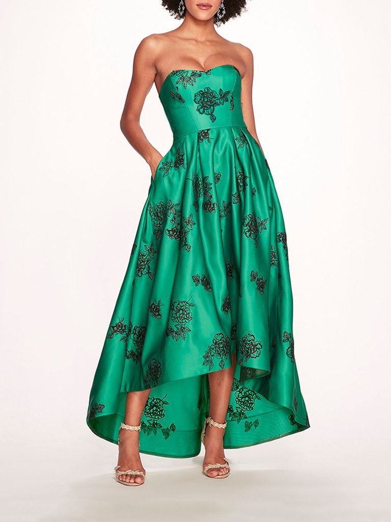 Strapless Marigold Gown - Emerald Combo - Emerald Combo