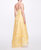 Strapless Organza Gown - Lemon