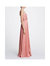 Strapless Pleated Lamé Gown