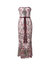 Strapless Sequin Embellished Tea-Length Dress